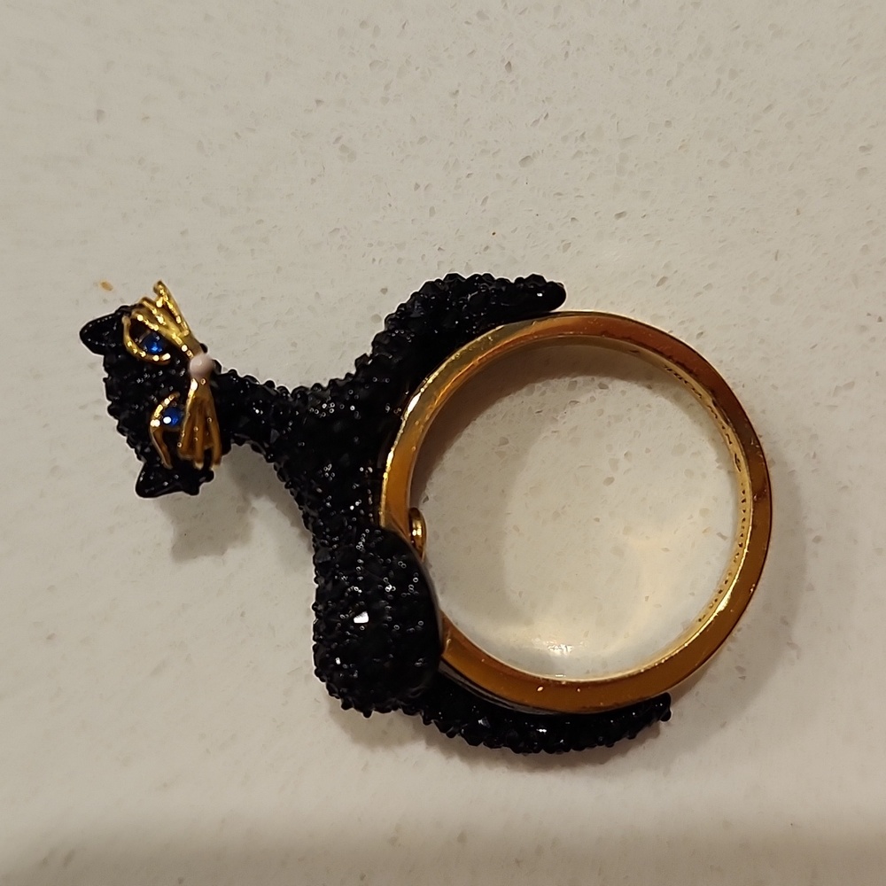 Kate♠️Spade Black Cat Ring SIZE 7